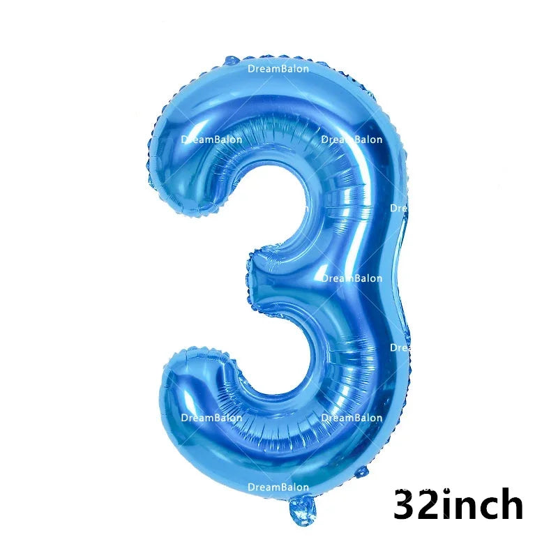 Blippiing Foil Balloon Happy Birthday Banner Decoration Party Supplies Backdrop Cake Toppers Disposable Tableware Latex Ballons