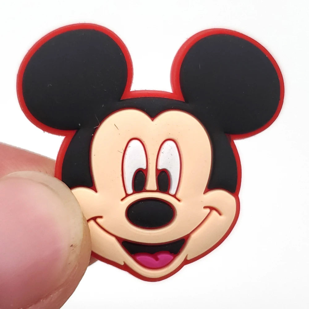 Cartoon MINISO 1PCS Popular Characters Disney Mouse DIY Stitch Funny Bear Shoe Charms Decorate Kids Accessories Boys Party Gifts