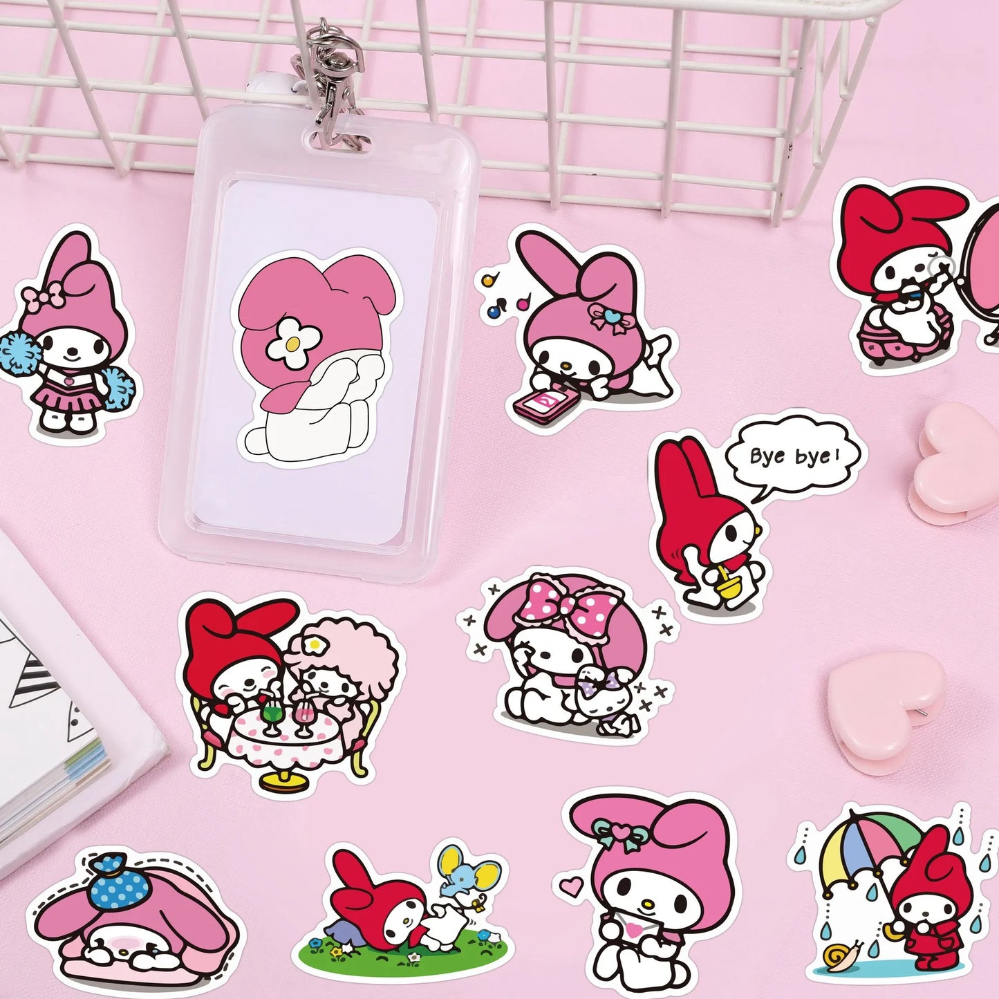 10/30/50PCS Sanrio My Melody Stickers Cartoon Kids Toy Graffiti Decals DIY Suitcase Skateboard Notebook Phone Cute Sticker Gift