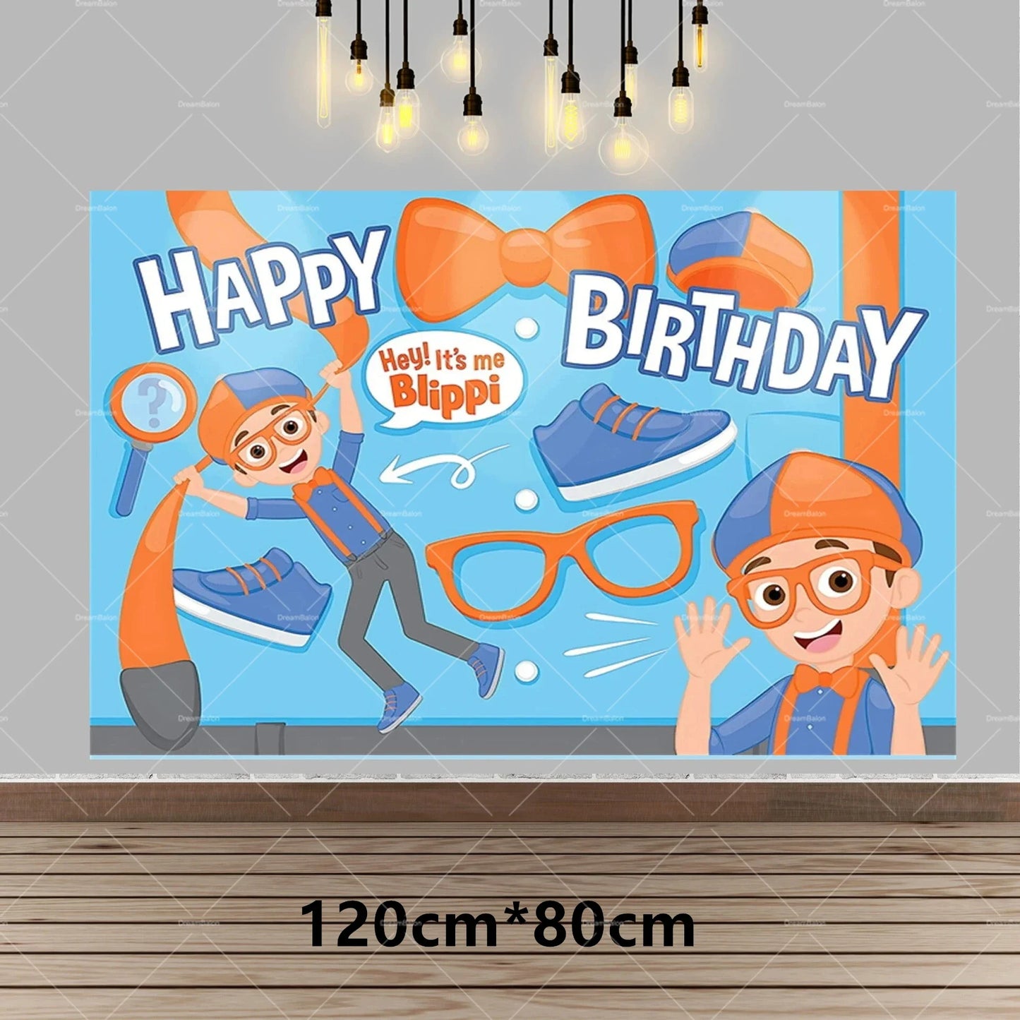 Blippiing Foil Balloon Happy Birthday Banner Decoration Party Supplies Backdrop Cake Toppers Disposable Tableware Latex Ballons
