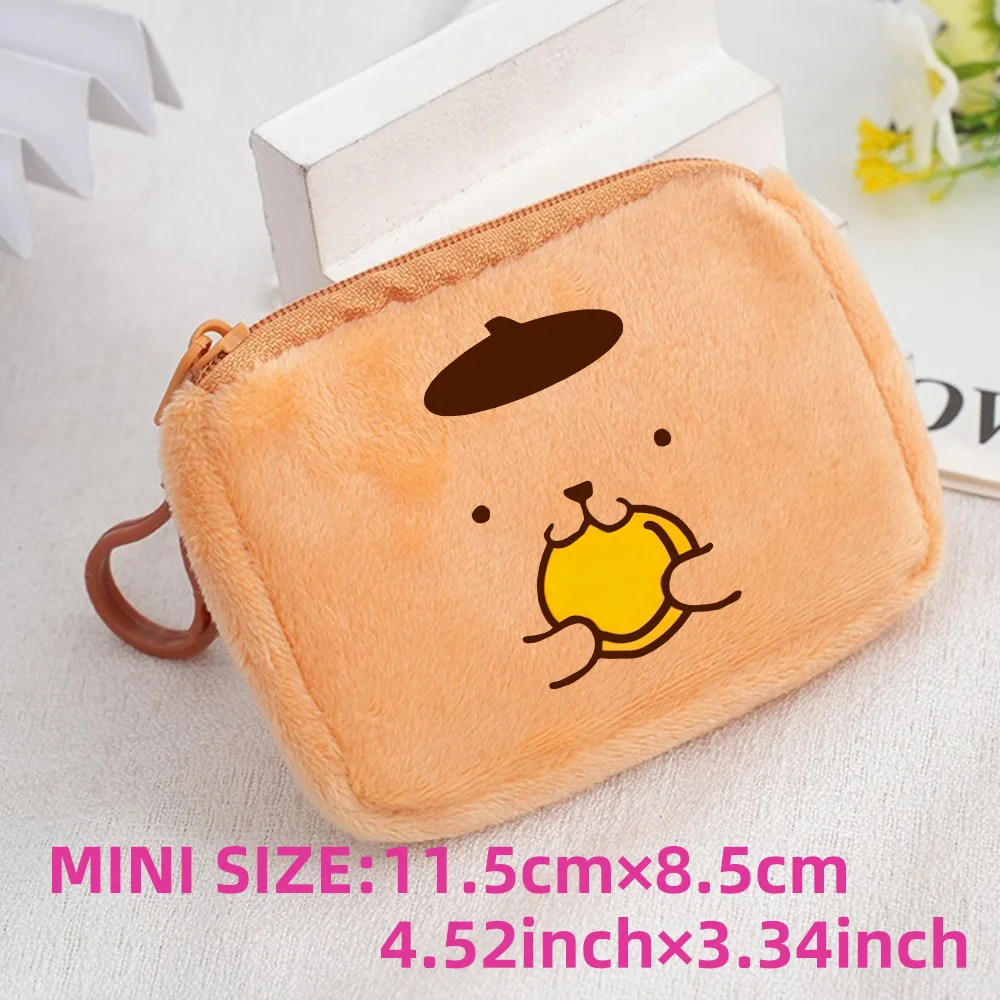 Cinnamoroll Badtz Maru Kuromi Plush Coin Purse Key Case Bag Kids Portable Mini Storage Bag Cute Gifts For Kids Clutch