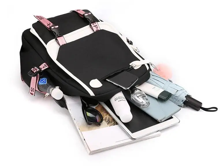 School Backpack for Kids Teenager Kawaii Capybara Schoolbag Girls Boys Children Backpack Teenager Bagpack Usb Charging Bookbag