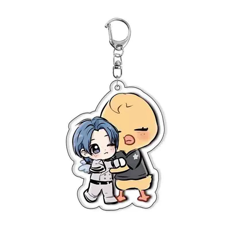 SKZOO Stray Kids Keychain Acrylic KPOP Keychain Accessories, Stray Kids Accessories Creative Bags Car Keychain Friends Gift