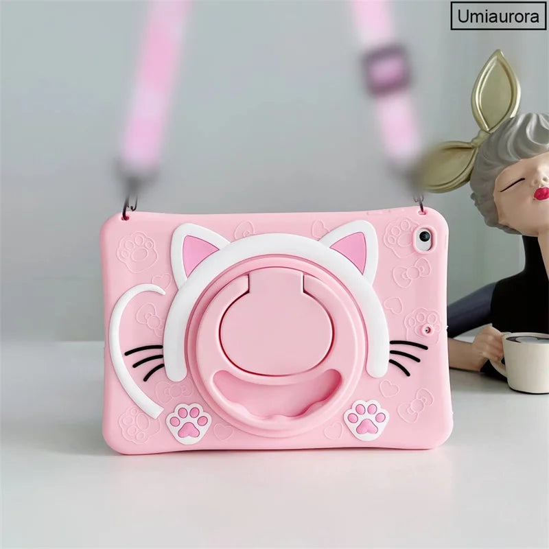 Cartoon Kids Cases For Huawei Matepad Pro 11 10.8 10.4 T10 T10S Mediapad T5 M5 Lite 8.0 10 10.1 Tablet Silicon Cover Stand Funda