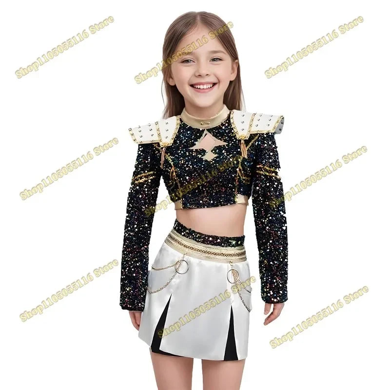 KPop Zoey Cosplay Costume Wig Shoes Black Coat Singing Suit Song-Promotion Costume Women Halloween Party Role Playing Outfit