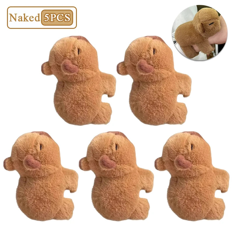 1-10PCS Rytanda Capybara Clap Circle Toys  Capybara Plush Hand Ring Fun Pop Circles Kids  Gift Slap Snap Wrap Wristband Bracelet
