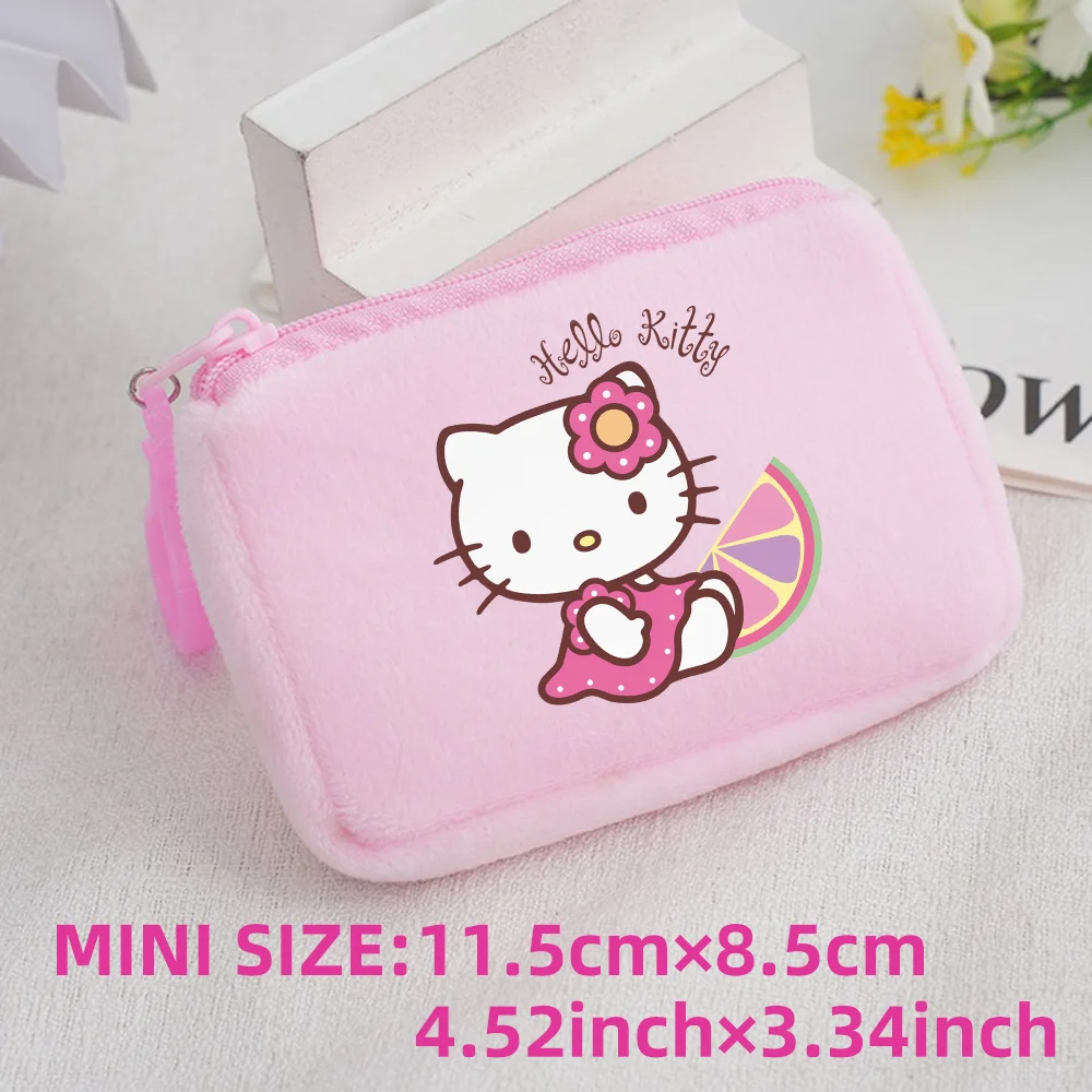 Cinnamoroll Badtz Maru Kuromi Plush Coin Purse Key Case Bag Kids Portable Mini Storage Bag Cute Gifts For Kids Clutch