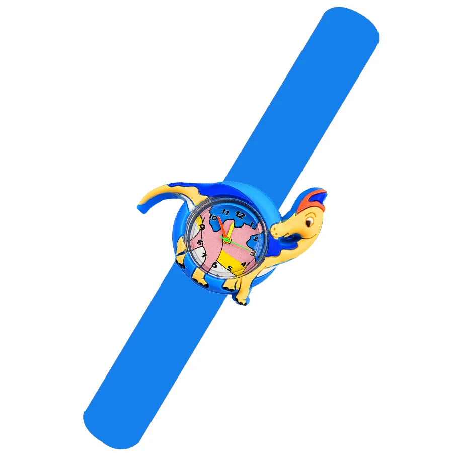 Baby Watch 3D Cartoon Kids Birthday Gift 2-15 Years Old Girl Boy Children Study Time Toy Watch Clock Free Spare Battery