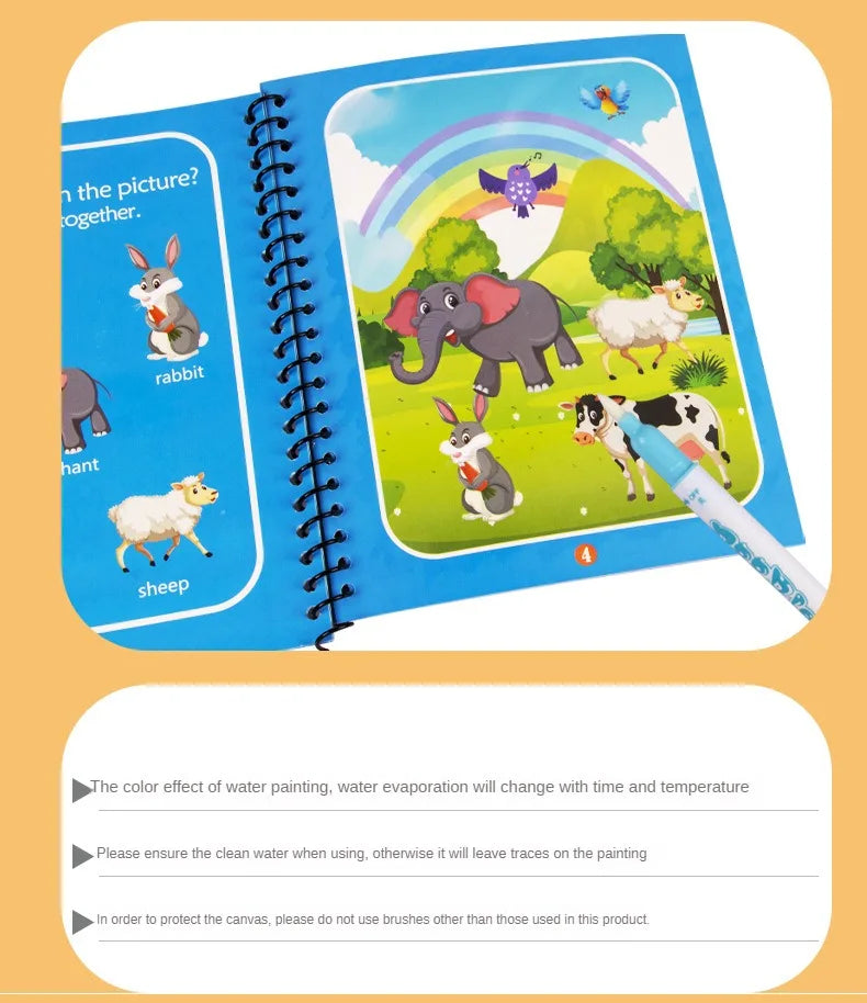 Children DIY Magical Water Painting Book Toddler Early Education Toys Reusable Magic Drawing Coloring Creativity Board For Kids