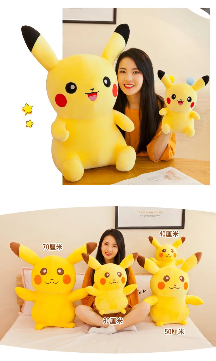 25cm Pokemon Pikachu Plush Toys Kawaii Japan Anime Elf Plush Doll Soft Stuffed Cartoon Pikachu Doll Birthday Gift For Kids Girls