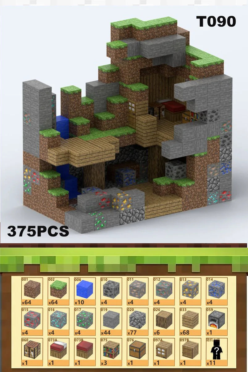 Magnetic Building Blocks Mine Cube Magnet World Set for Boy Girl Kid Age 3+ DIY Model Children Stem Montessori Sensory Toy