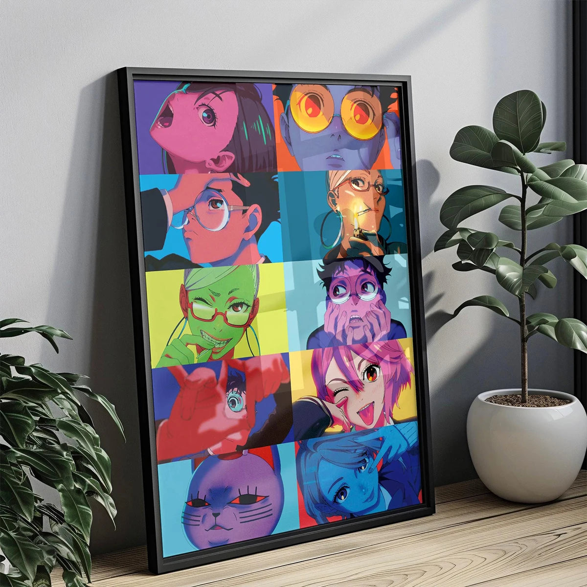 Anime Dandadan Characters Wall Art Print Poster Neon Aesthetic Collage Canvas Painting Home Decor Art Poster Fans Gifts-unframed