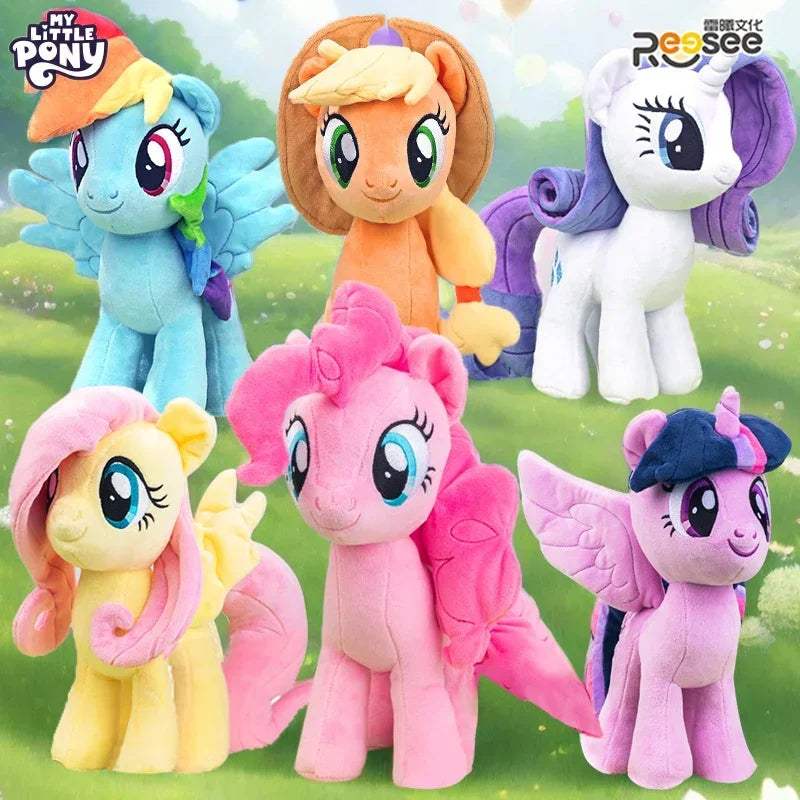 35/30CM My Little Pony Plush Toys Twilight Sparkle Pinkie Pie Fluttershy Rainbow Dash Soft Stuffed Unicorn Toys for Kids Gift