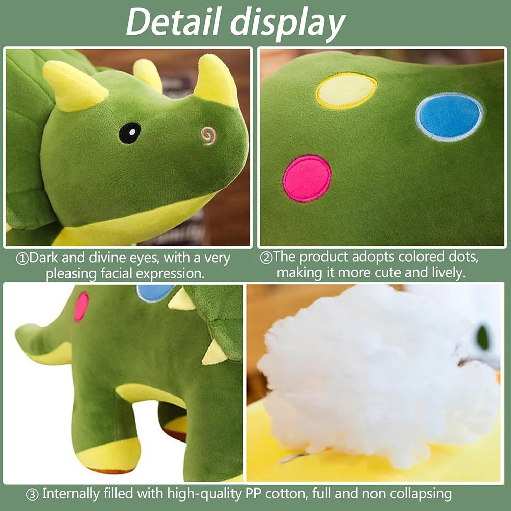 40cm/15.7in Dinosaur Doll Stuffed Toy Creative Soft Plush Stegosaurus Triceratops Plush Toy Kids Dinosaurs Toy Birthday Gifts
