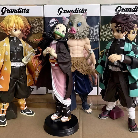 Hot Demon Slayer Grandista Tanjiro Kamado Zenitsu Agatsuma Figurine Anime Character Model Collectible Gift