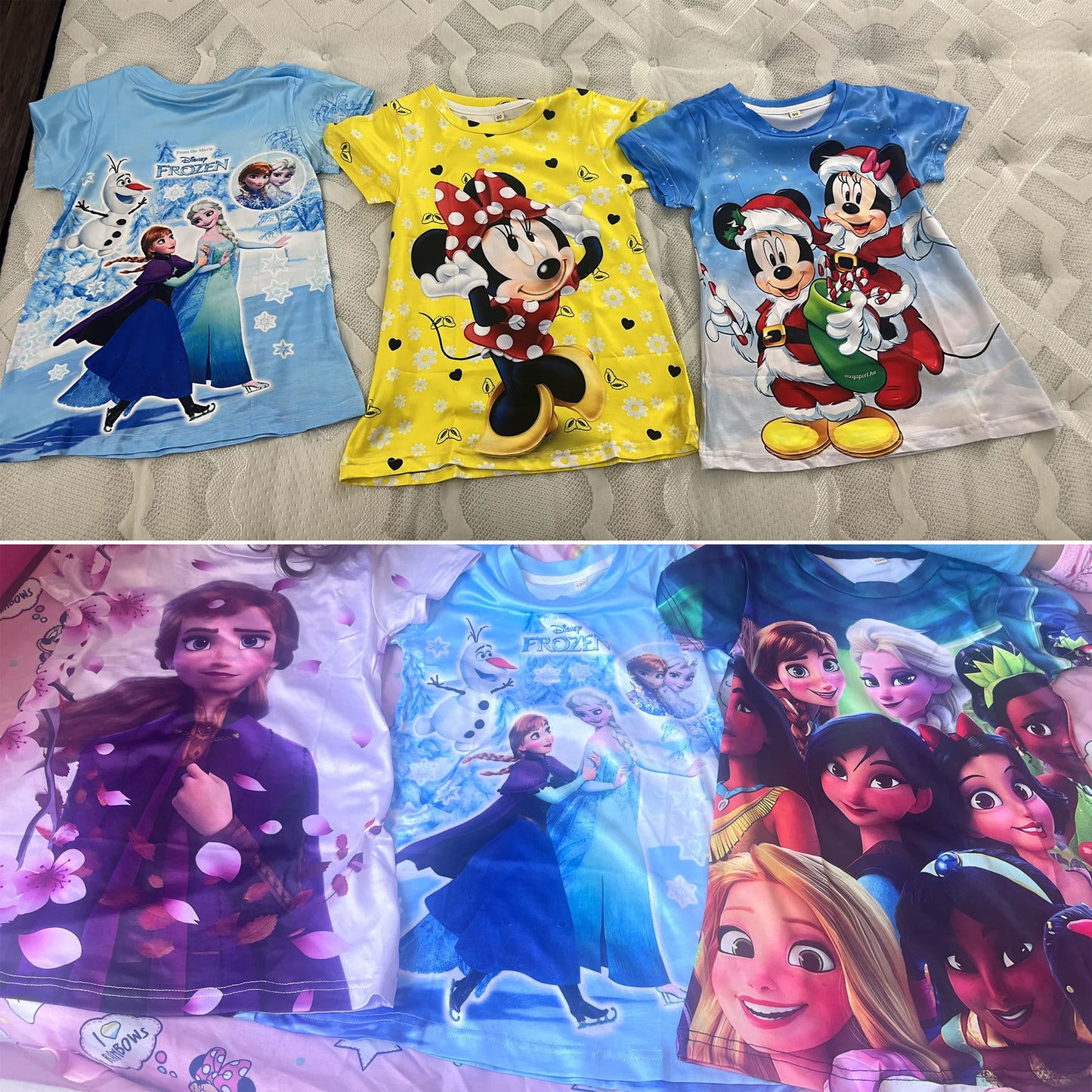 Princess Girl Costume Dresses 2024 Stripe Girls Clothes From 2 To 8 Years Kids' Prom Minnie Mouse Graphic Girl Kid's Dress Wear