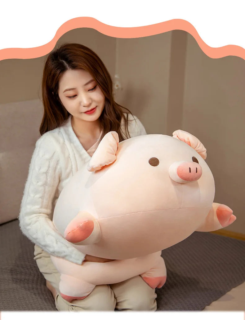 Big Size Cute Squish Pig hug pillow Doll Plush Piggy Toy Animal Comfort Soft Pillow Cushion Kids Baby Comforting Sleeping pillow