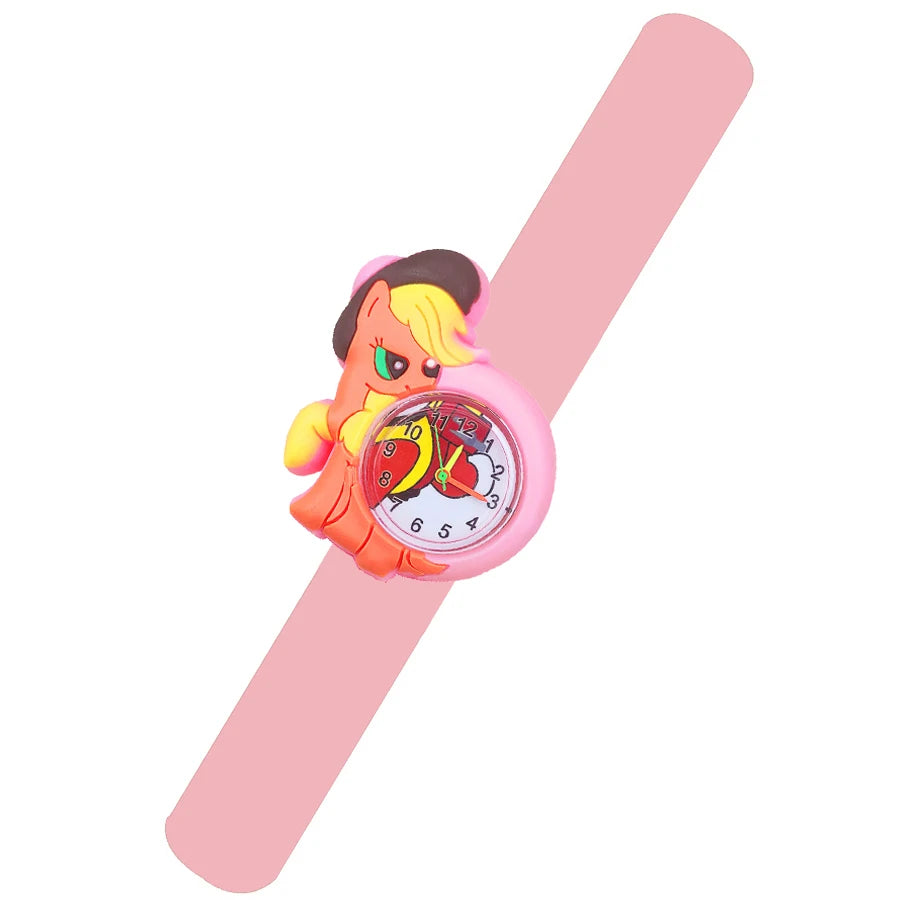 Baby Watch 3D Cartoon Kids Birthday Gift 2-15 Years Old Girl Boy Children Study Time Toy Watch Clock Free Spare Battery