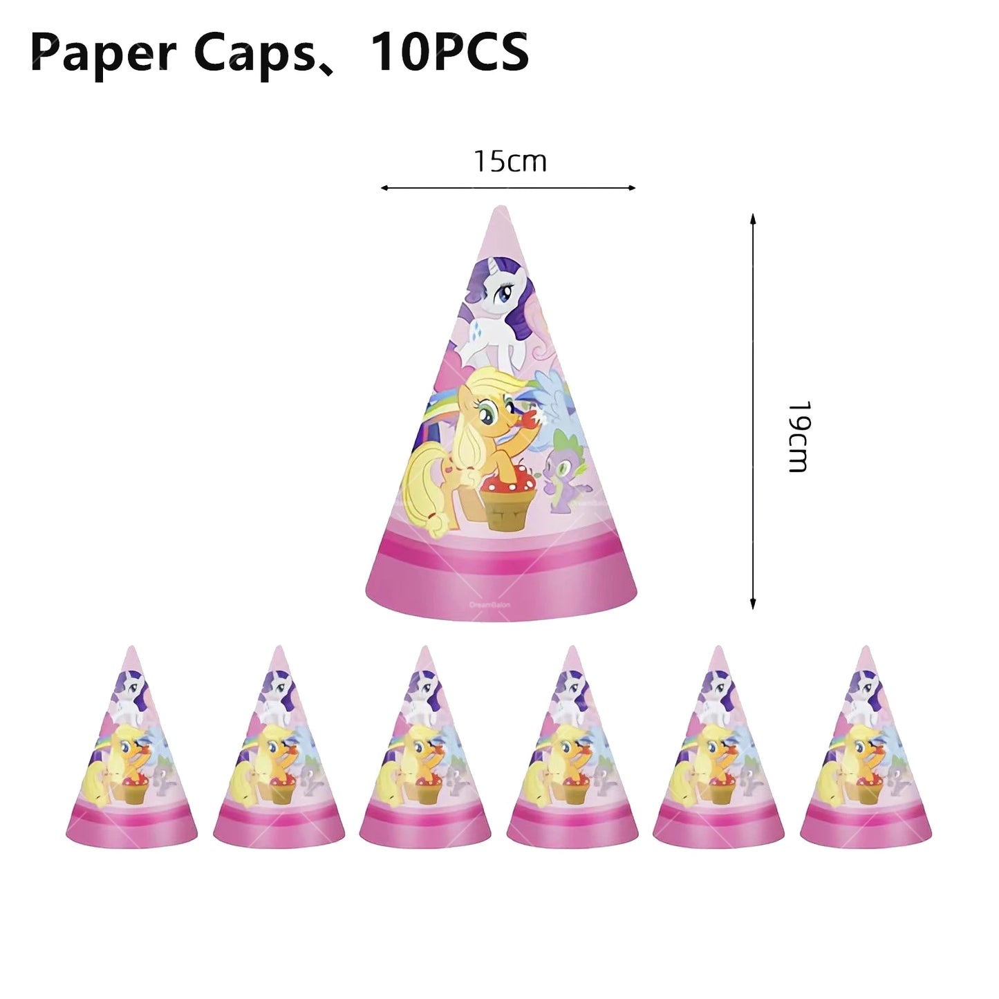 My Little Pony Foil Balloon Happy Birthday Latex Ballon Banner Party Decoration Cake Topper Supplies Backdrop Disposable Kid Toy