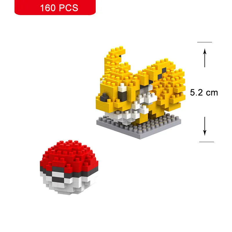 Pokemon Small Building Pokemon Nanoblock Cartoon Pikachu Animal Model Education Game Graphics Pokemon Toys For Kids Birthday