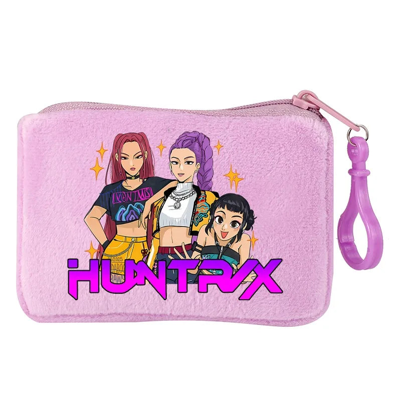 KPop Demon Hunters Party Favors Coin Purse Boy Cartoon Small Wallet Portable Cute Change Storage Bag Women Girl Birthday Gift