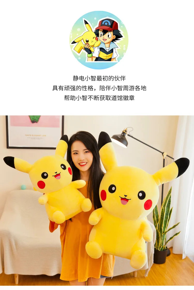 25cm Pokemon Pikachu Plush Toys Kawaii Japan Anime Elf Plush Doll Soft Stuffed Cartoon Pikachu Doll Birthday Gift For Kids Girls