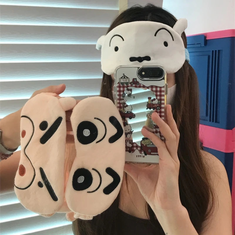 Crayon Shin Chan Eye Mask Plush Sleeping Eye Patch Cute Buriburizaemon Shiro Shading Sleep Eyepatch Girl Kids Eyeshade