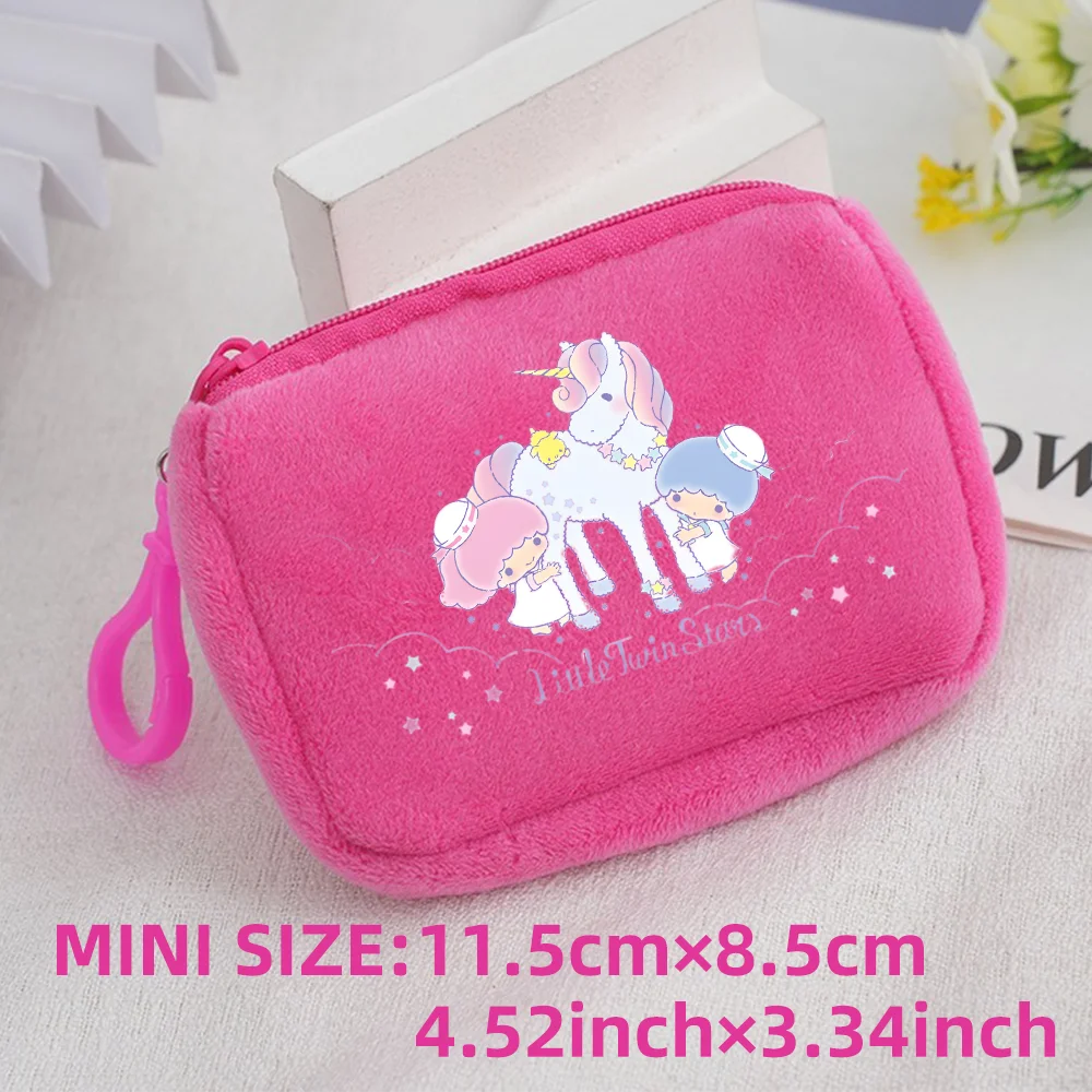 Cinnamoroll Badtz Maru Kuromi Plush Coin Purse Key Case Bag Kids Portable Mini Storage Bag Cute Gifts For Kids Clutch