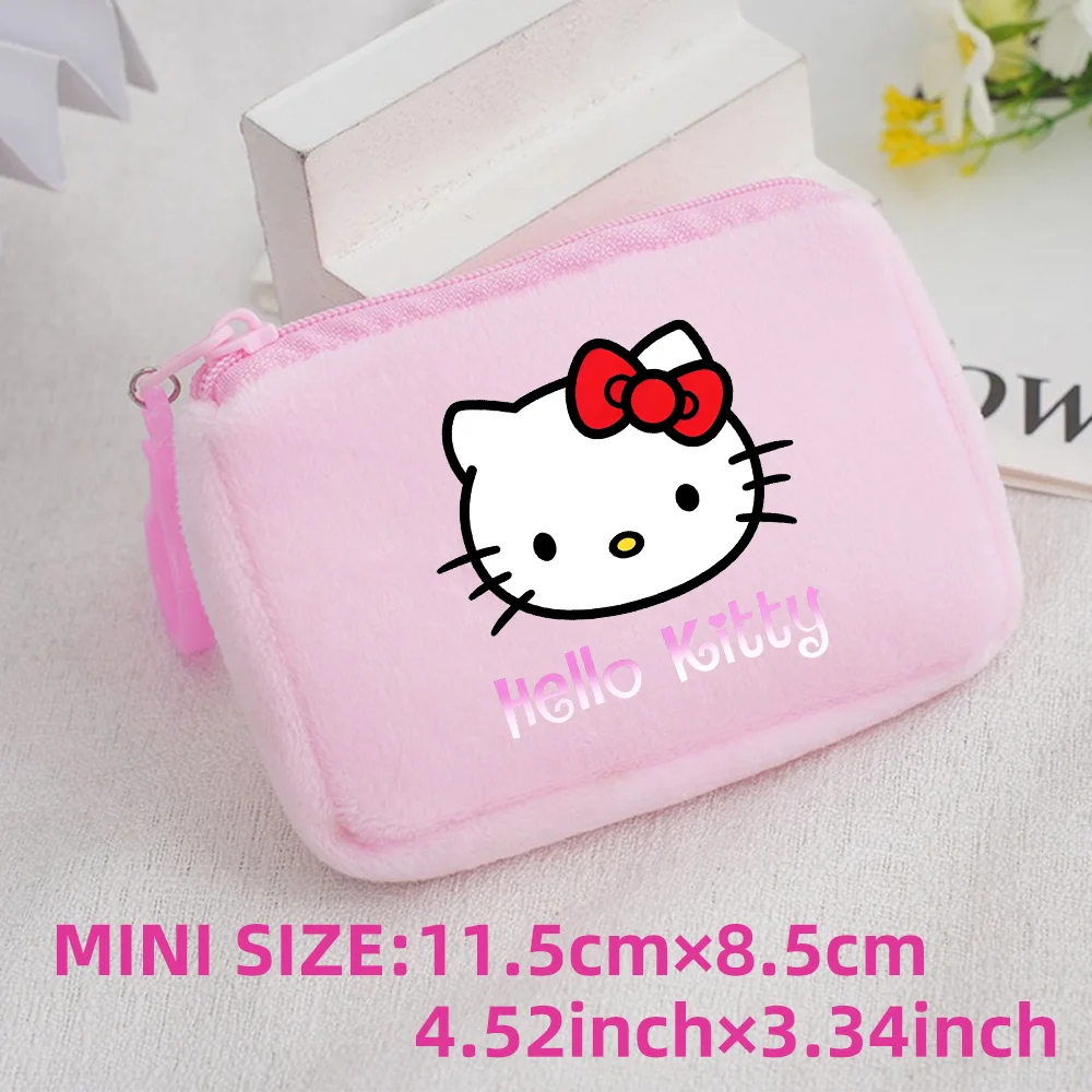 Cinnamoroll Badtz Maru Kuromi Plush Coin Purse Key Case Bag Kids Portable Mini Storage Bag Cute Gifts For Kids Clutch