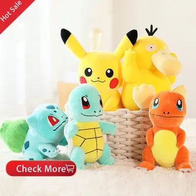 25cm Pokemon Pikachu Plush Toys Kawaii Japan Anime Elf Plush Doll Soft Stuffed Cartoon Pikachu Doll Birthday Gift For Kids Girls