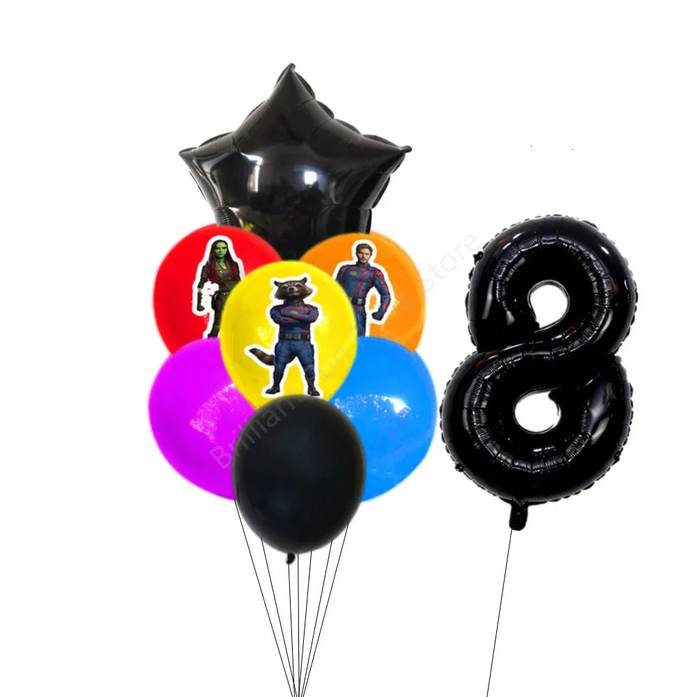New Guardians of the Galaxy Party Decoration Disposable Tableware Balloons Superhero Baby Shower Kids Birthday Party Supplies
