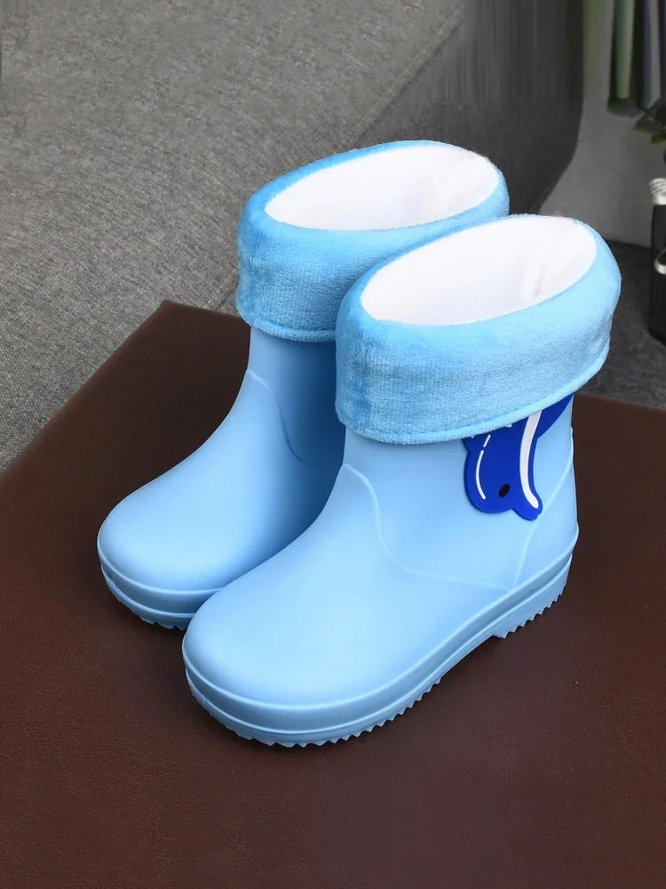 Unicorn Rain Boots Kids Boy Girls Rubber Boots New Cartoon Snow Boots For Children Waterproof Shoes Non-slip Baby Water Shoes