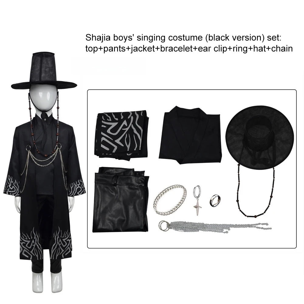 Kids Cosplay Suit Boys Cartoon Anime Stage Performance Costume Halloween Group Singing Party Clothing
