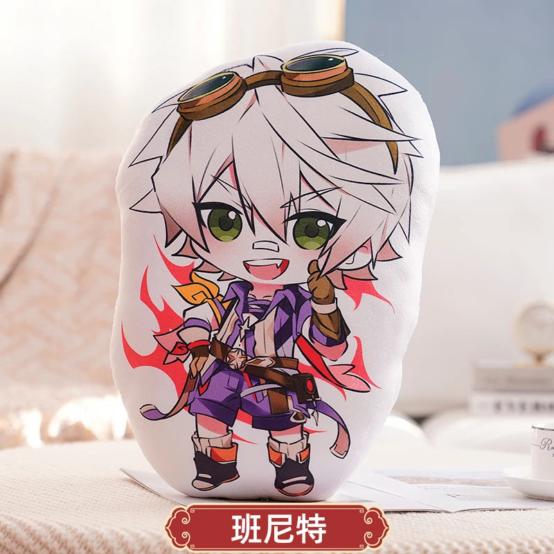 45cm Genshin Impact Plush Doll Toy Zhong Li Xiao Hu TaoTartaglia Venti Kaeya Soft Stuffed Pillow Kids Christmas Plushies Gifts