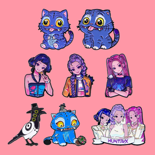 Cute Anime Girl Group Enamel Pins Cool K-POP Brooch Lapel Pin Badge on Backpack Clothing Accessories Fashion Jewelry Fans Gifts