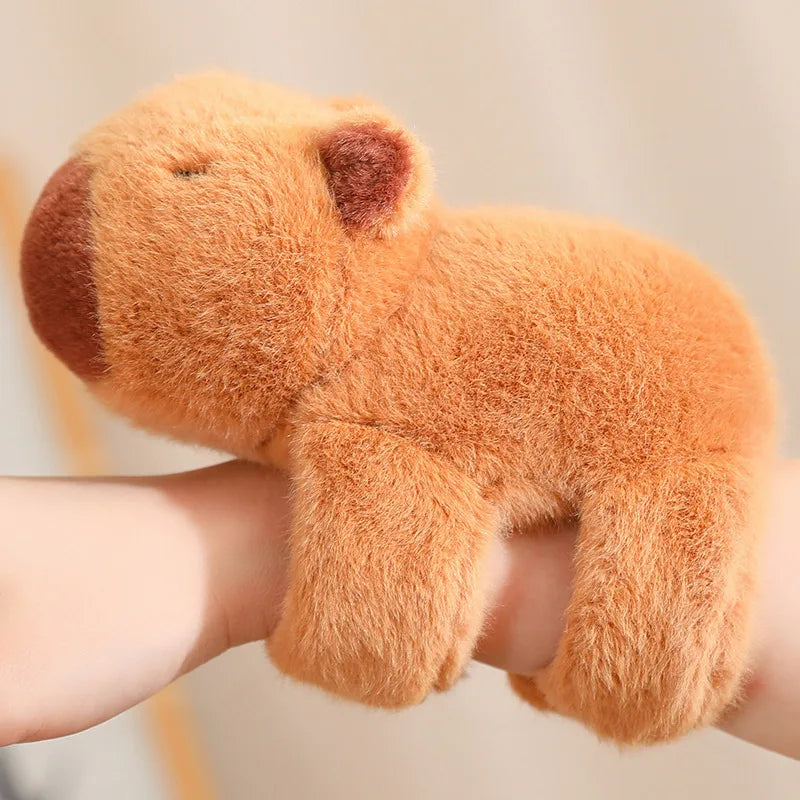 1-10PCS Rytanda Capybara Clap Circle Toys  Capybara Plush Hand Ring Fun Pop Circles Kids  Gift Slap Snap Wrap Wristband Bracelet
