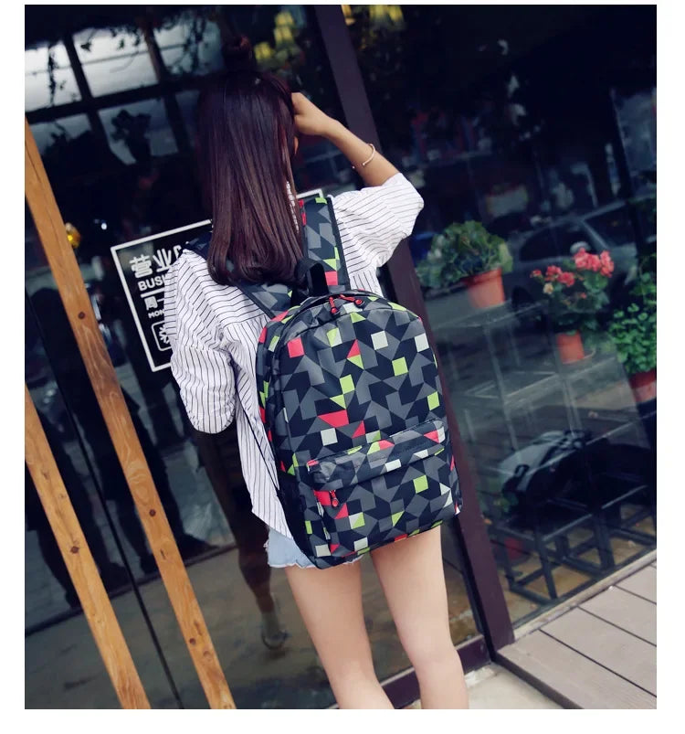 Cute Animal Capybara Print Black Backpack Teenager Student Schoolbag Boys Girls Gift