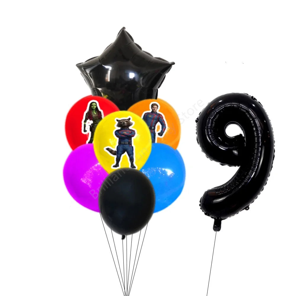 New Guardians of the Galaxy Party Decoration Disposable Tableware Balloons Superhero Baby Shower Kids Birthday Party Supplies