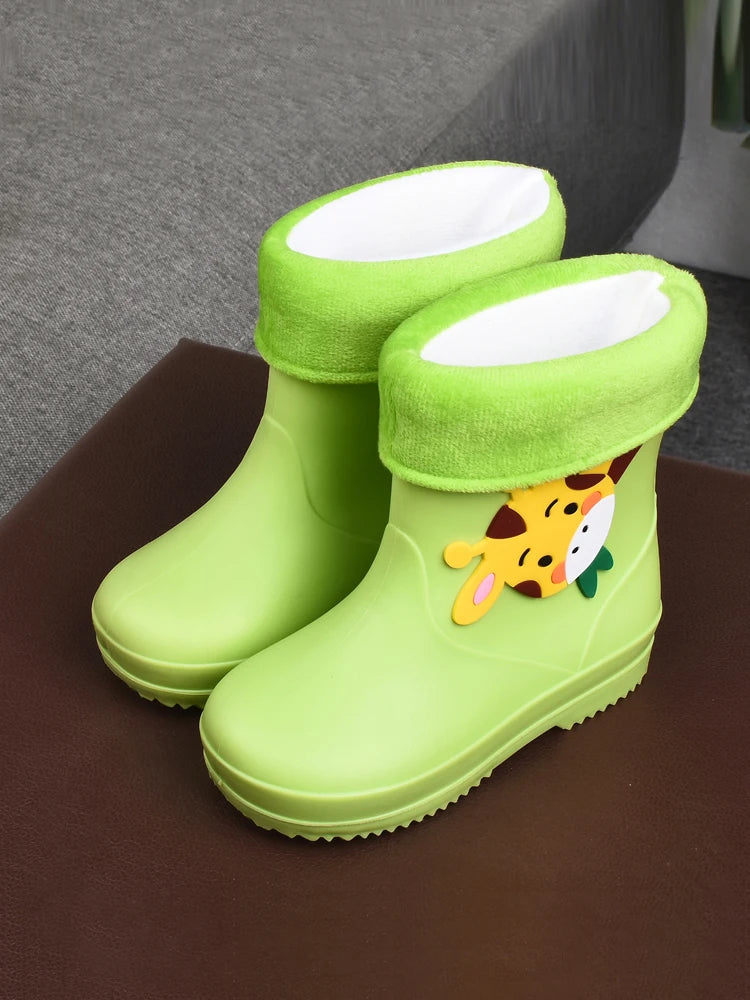 Unicorn Rain Boots Kids Boy Girls Rubber Boots New Cartoon Snow Boots For Children Waterproof Shoes Non-slip Baby Water Shoes
