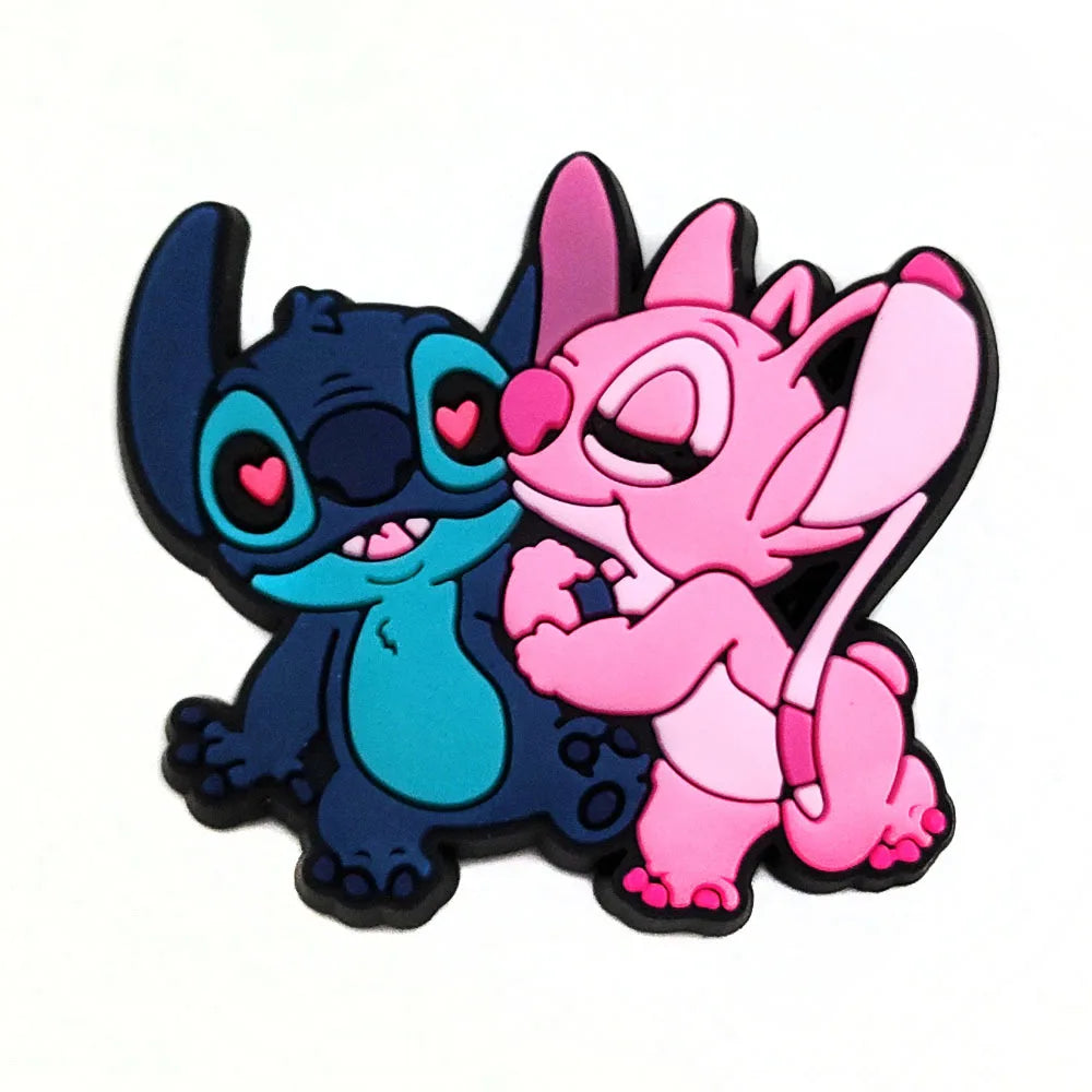 Cartoon MINISO 1PCS Popular Characters Disney Mouse DIY Stitch Funny Bear Shoe Charms Decorate Kids Accessories Boys Party Gifts