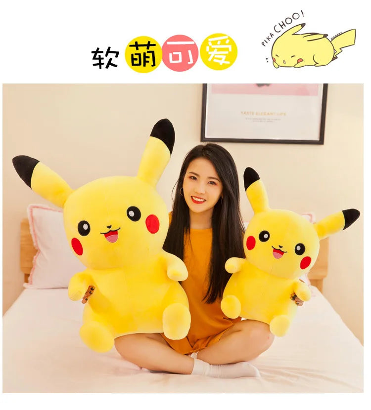 25cm Pokemon Pikachu Plush Toys Kawaii Japan Anime Elf Plush Doll Soft Stuffed Cartoon Pikachu Doll Birthday Gift For Kids Girls