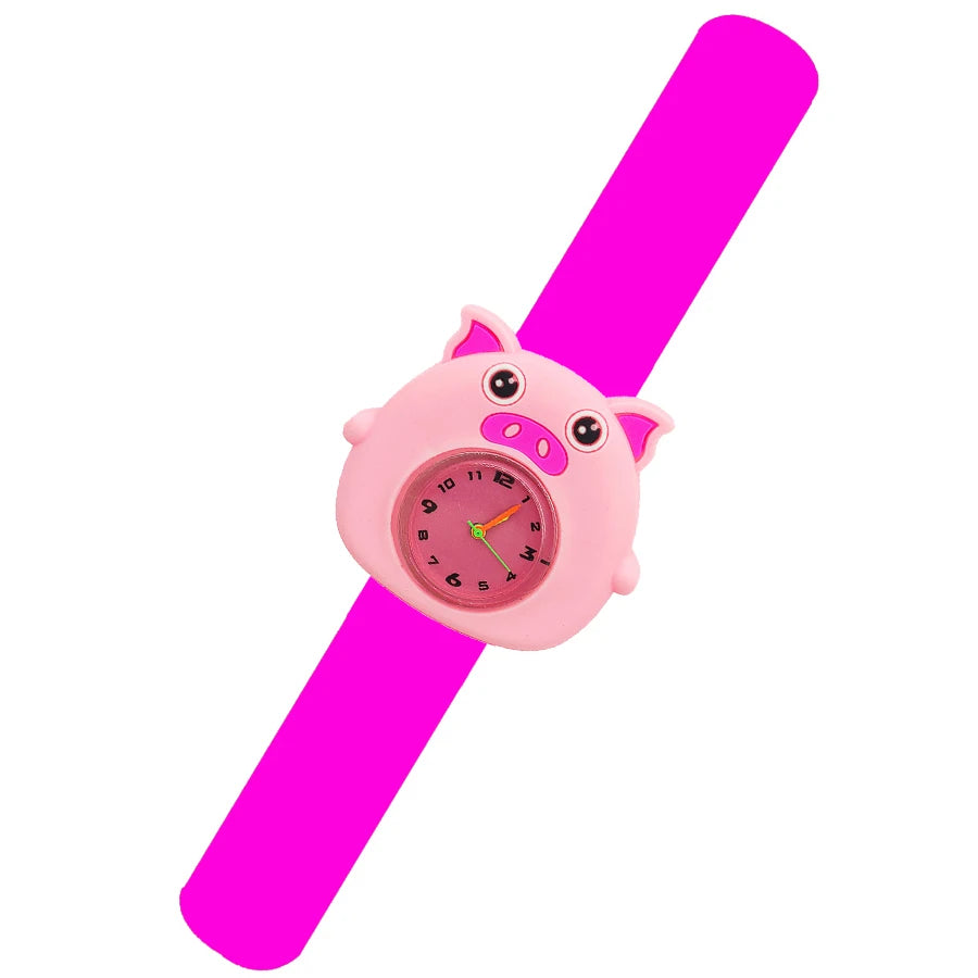 Baby Watch 3D Cartoon Kids Birthday Gift 2-15 Years Old Girl Boy Children Study Time Toy Watch Clock Free Spare Battery