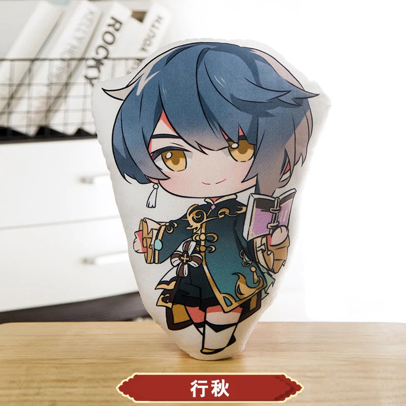 45cm Genshin Impact Plush Doll Toy Zhong Li Xiao Hu TaoTartaglia Venti Kaeya Soft Stuffed Pillow Kids Christmas Plushies Gifts