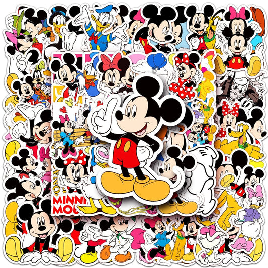 10/30/50PCS Disney Classic Anime Mickey Mouse Stickers Cute Donald Duck Minnie Cartoon Sticker DIY Phone Kids Toy Notebook Decal