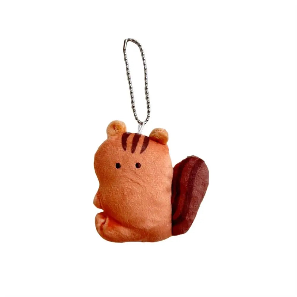 Cartoon Red Panda Plush Keyring Plush Stuffed Toys Pulling Tail Panda Plush Pendant Cute Animal Red Panda Plushies Pendant Kids