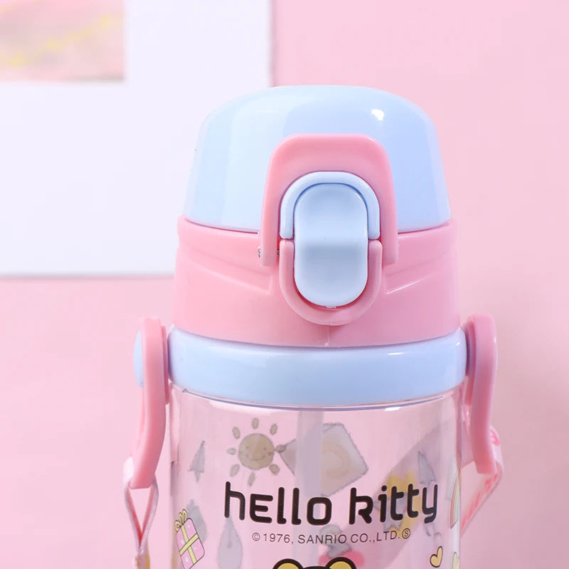 Kawaii 500ML Kuromi Cinnamoroll Sanrio Water Cup Cartoon Anime Plastic Cup Toys for Kids Kawaii Bottle Water Cup Birthday Gift