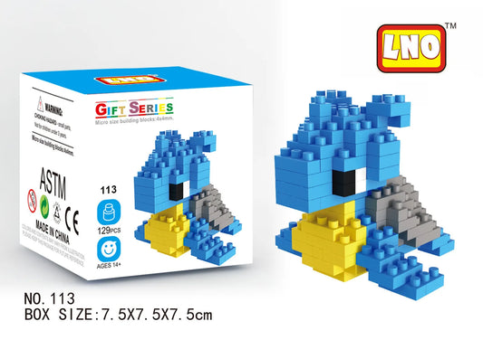 LNO Pokemon Raichu Pichu Kawaii Marowak Mini Blocks Gengar Jynx Diamond Blocks Kids Building Brick DIY Model Educational Toys