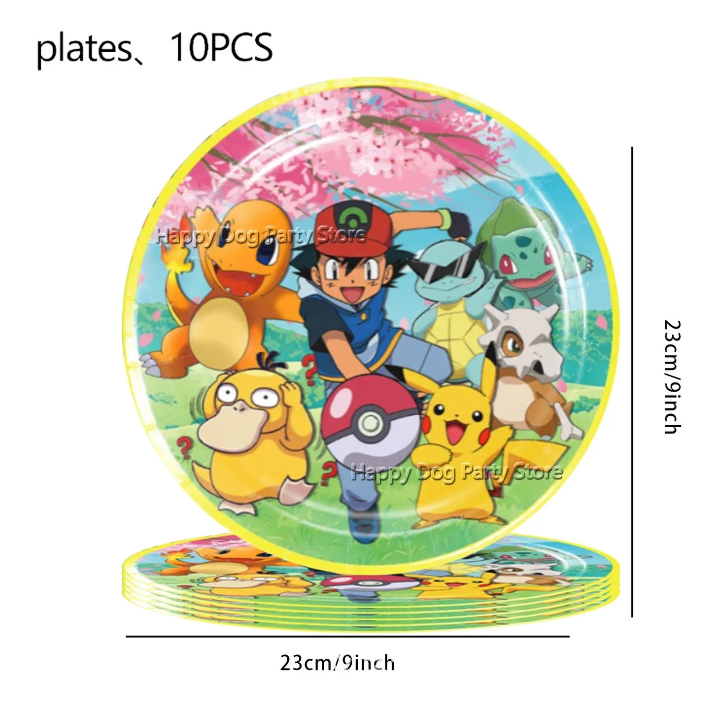 Pokemon Birthday Party Decoration New Yellow Pikachu Balloons For Kids Event Supplies Tableware Banner Backdrop Tablecloth Decor