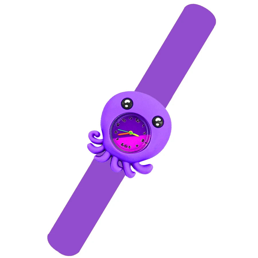 Baby Watch 3D Cartoon Kids Birthday Gift 2-15 Years Old Girl Boy Children Study Time Toy Watch Clock Free Spare Battery