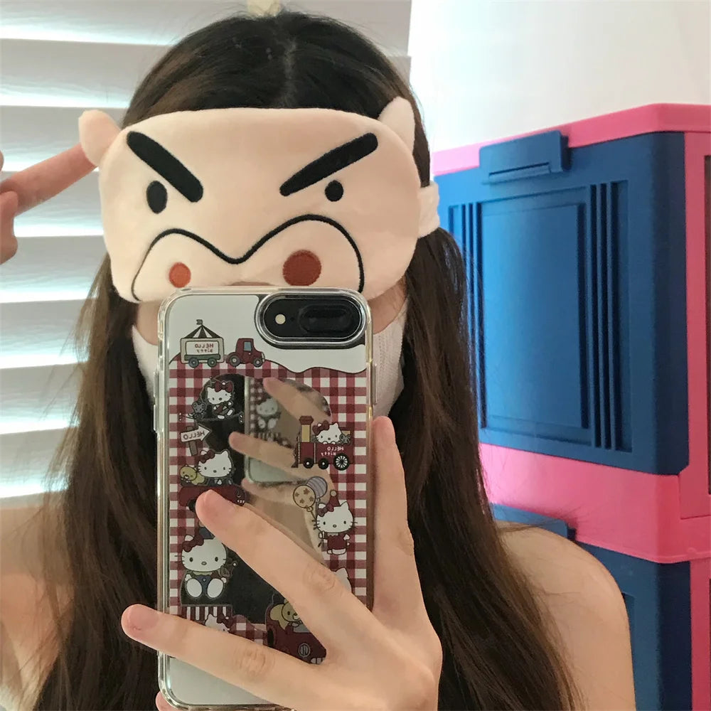 Crayon Shin Chan Eye Mask Plush Sleeping Eye Patch Cute Buriburizaemon Shiro Shading Sleep Eyepatch Girl Kids Eyeshade
